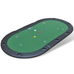 Pers Pokerbord Bordplade Foldbar Grøn