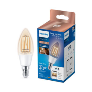 Philips Smart LED Tunable white – Filament kerte E14, klar Fra Philips Smart
