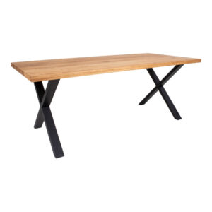 Spisebord i olieret eg med lige kant – forberedt til tillægsplader 200x95xh75 cm – 2201291 Fra Homeshop